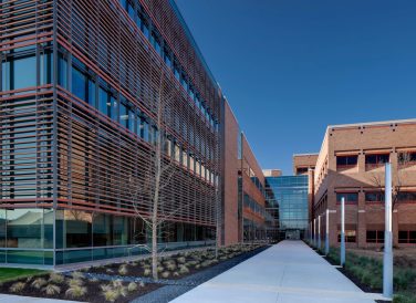 San Antonio Military Medical Center walkway alongside buildings